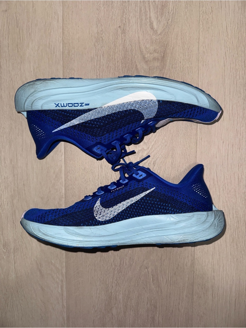 Nike Zoomx Pegasus Turbo Flyknit Racer Blue/ Sail Blue/ Lavender Stripe - Picture 8 of 11